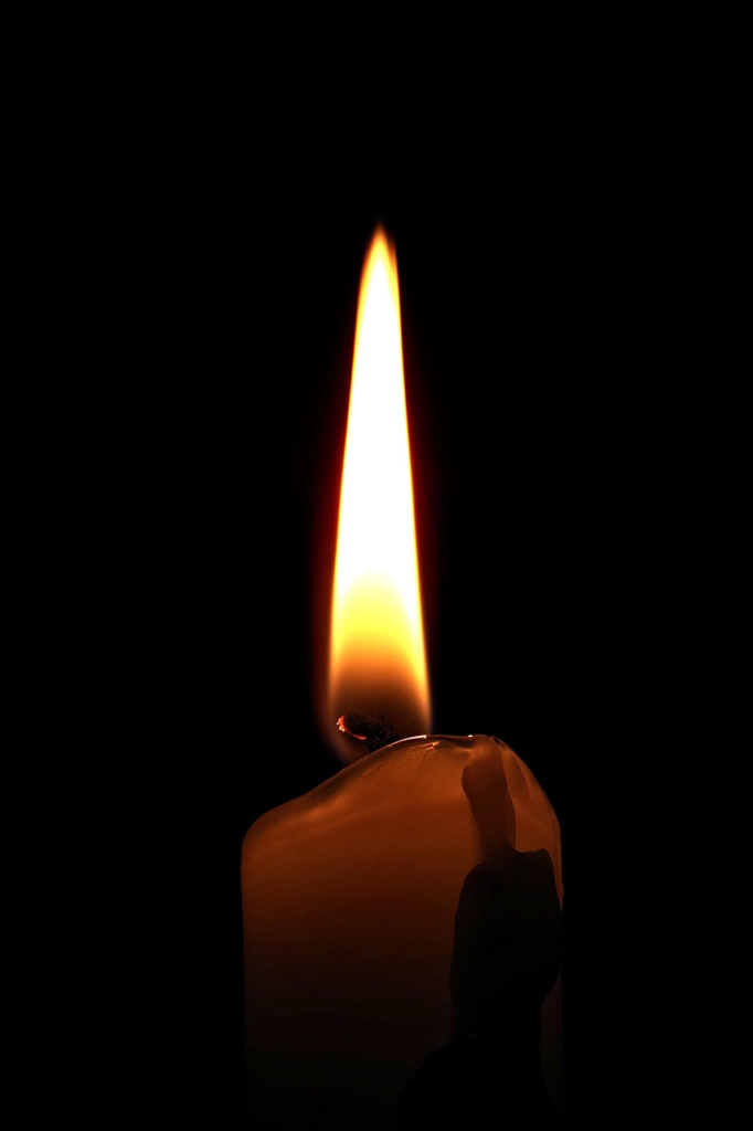 candle, flame, a candle, memory, light, eternity, fire, shine, wax, peace of mind, darkness, to clear, lighting, mood, decoration, lard, romantic, piece, heat, all souls' day, st andrew's day, divination, smoke, black background, uniform, iphone wallpaper